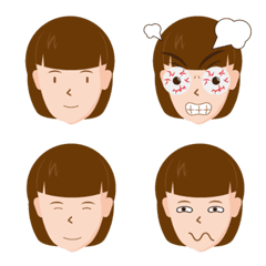 [LINE絵文字] girl face.2022の画像