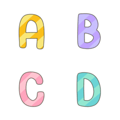 [LINE絵文字] English Alphabets Candy ABC 123 Symbolの画像