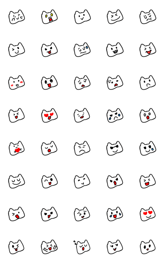 [LINE絵文字]FoodyCat Emoji Kの画像一覧