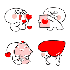 [LINE絵文字] Mo-MO LoVe LoVe Emojiの画像