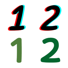 [LINE絵文字] Numbers 1-10 neon colors + pastel colorsの画像