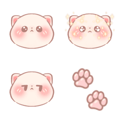 [LINE絵文字] Cute Little White Catの画像