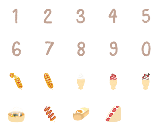 [LINE絵文字]number korea food by mumulaの画像一覧