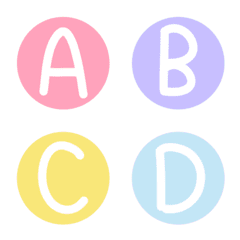 [LINE絵文字] ABC Alphabet 123 Symbol Pastel Ballの画像