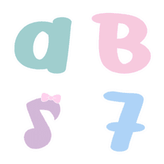 [LINE絵文字] ABC 123 Alphabet cute emoji V.5の画像