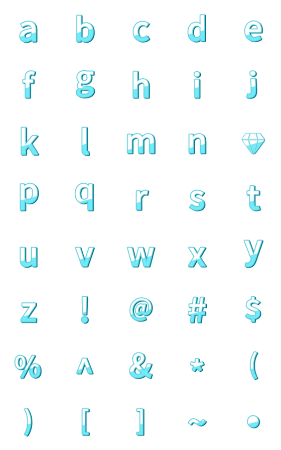 [LINE絵文字]Diamong font for English 01 [z-a]の画像一覧