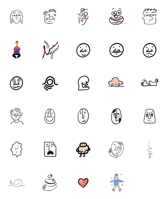 [LINE絵文字]Mood :)の画像一覧