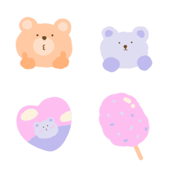 [LINE絵文字] Cute Bear And Friend Emojiの画像