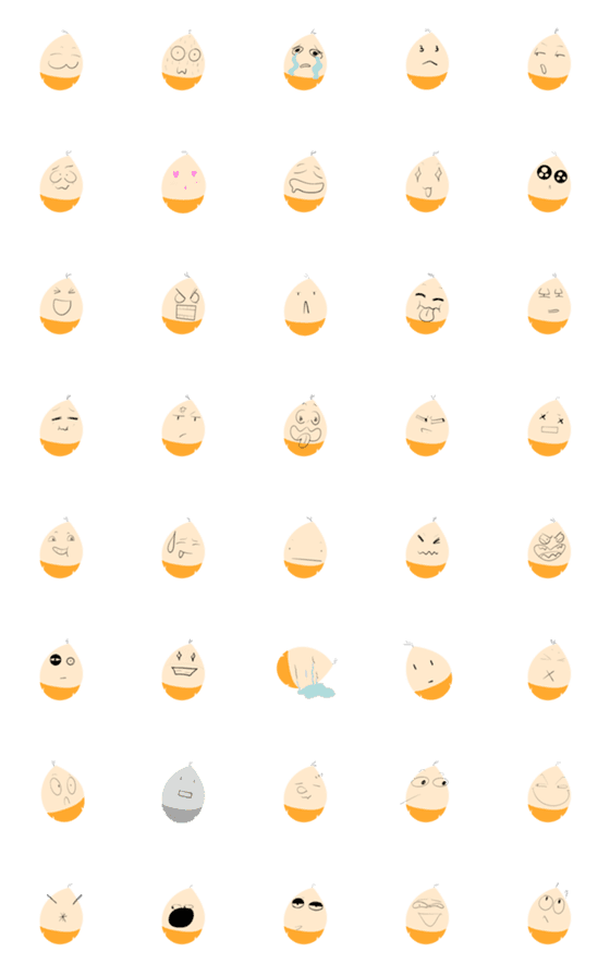 [LINE絵文字]Little eggの画像一覧