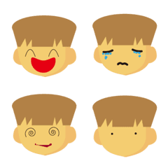 [LINE絵文字] Cute boy faceの画像