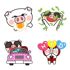 [LINE絵文字] Mama Pig Emojiの画像