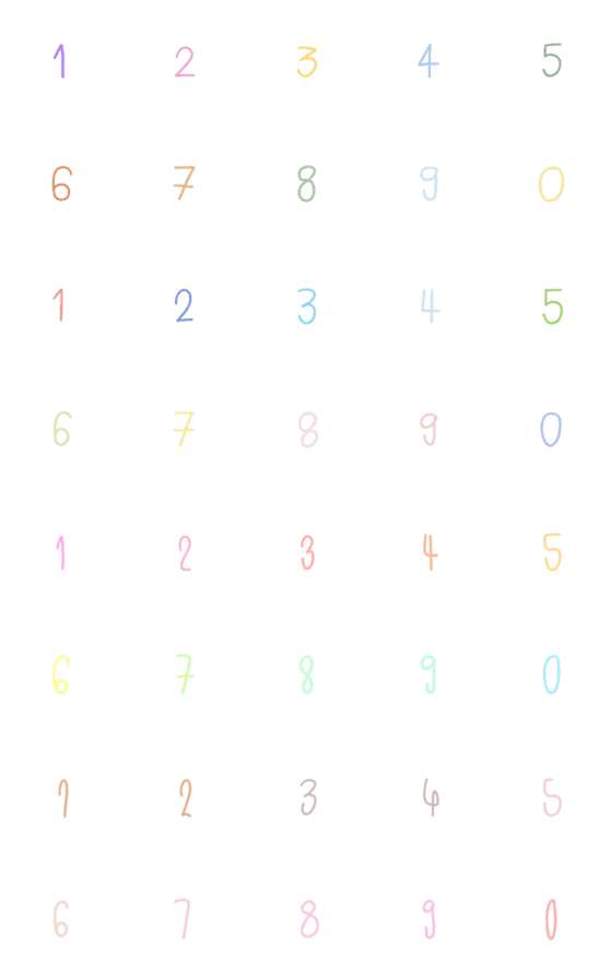 [LINE絵文字]Number cutieの画像一覧