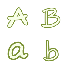 [LINE絵文字] Green alphabetsの画像