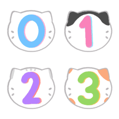 [LINE絵文字] number in catの画像