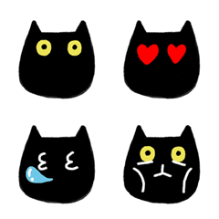 [LINE絵文字] Akira Black Catの画像