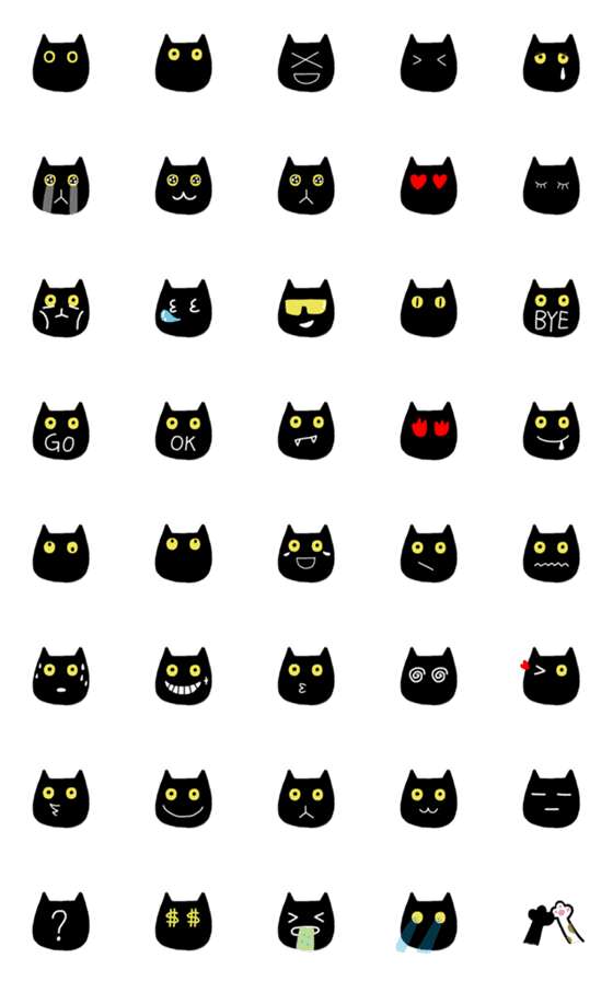 [LINE絵文字]Akira Black Catの画像一覧