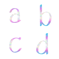 [LINE絵文字] bright pastel a-z emojiの画像