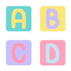 [LINE絵文字] ABC Alphabet 123 Symbol Pastel Boxの画像