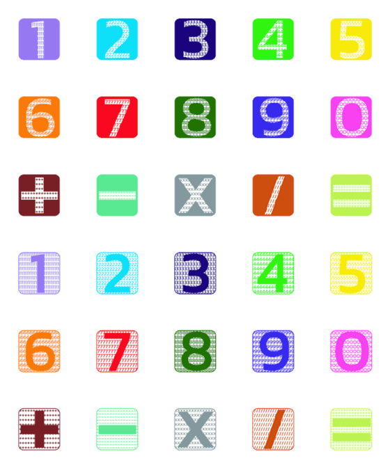 [LINE絵文字]Number ＆ Number V.2の画像一覧