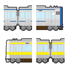 [LINE絵文字] つなげて 遊べる 電車 絵文字 5の画像