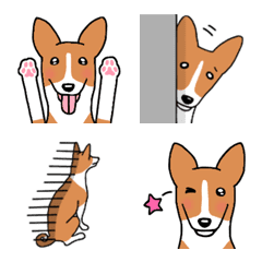 [LINE絵文字] 犬種別毎日使える可愛いバセンジー絵文字の画像