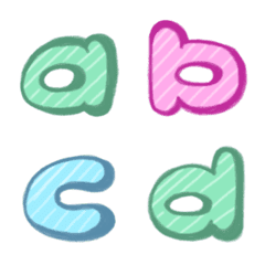 [LINE絵文字] Chubby pastel fontの画像