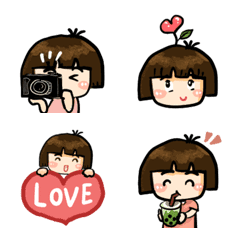 [LINE絵文字] Little Nunt cute girl Emojiの画像