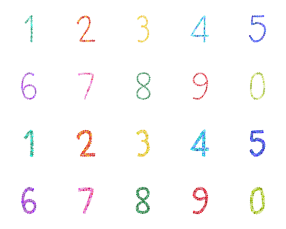 [LINE絵文字]Number Set Numflowers Revised Versionの画像一覧