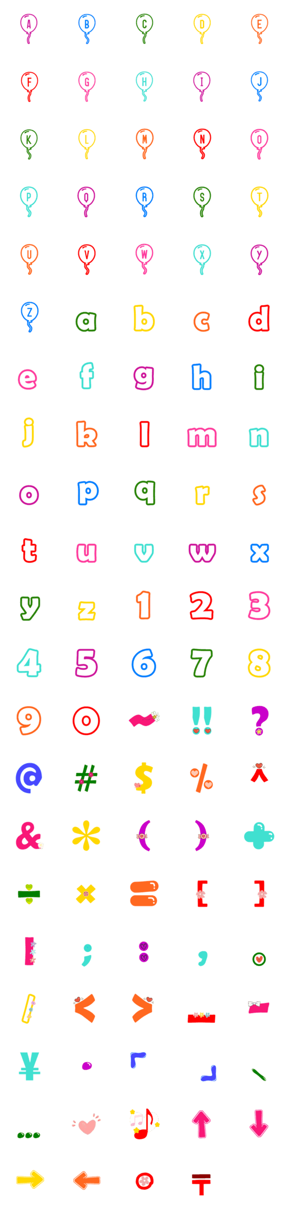 [LINE絵文字]abc font ver.3の画像一覧