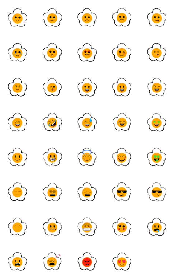 [LINE絵文字]cute daisy emojiの画像一覧