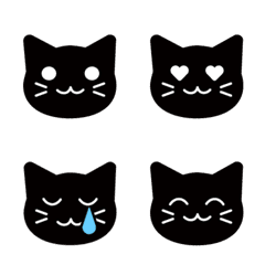 [LINE絵文字] 黒猫 絵文字の画像