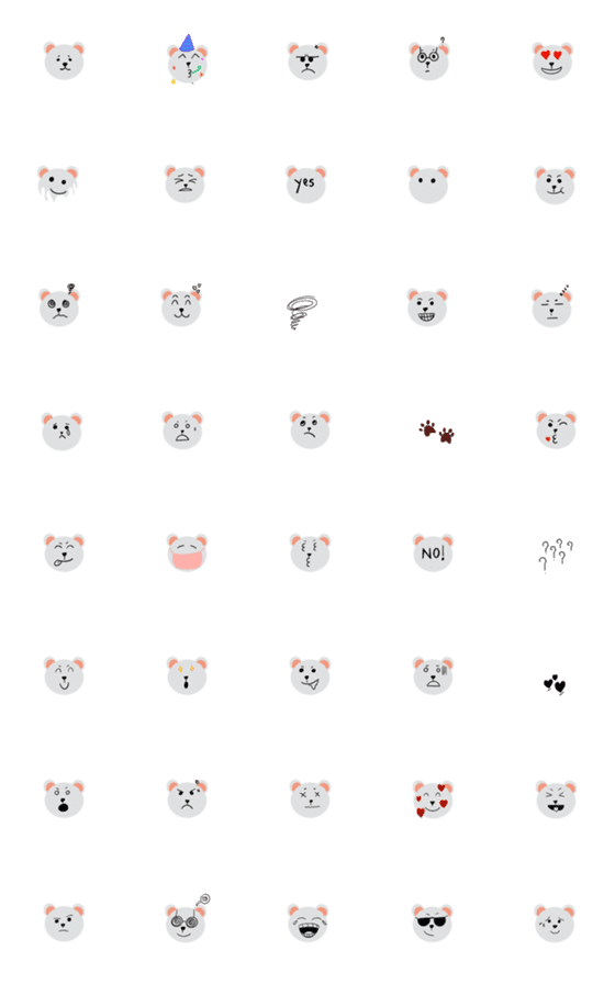 [LINE絵文字]BearStory01の画像一覧