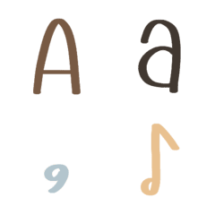 [LINE絵文字] Cute handwriting alphabet ABC emoji V11の画像