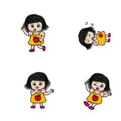 [LINE絵文字] nanasays NanaGirl Emojiの画像