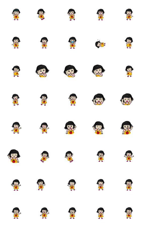 [LINE絵文字]nanasays NanaGirl Emojiの画像一覧