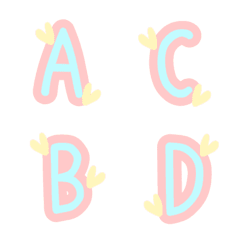 [LINE絵文字] A-Z Pastel Emojiの画像