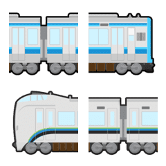 [LINE絵文字] つなげて 遊べる 電車 絵文字 11の画像