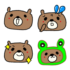 [LINE絵文字] 毎日使える クマの絵文字の画像