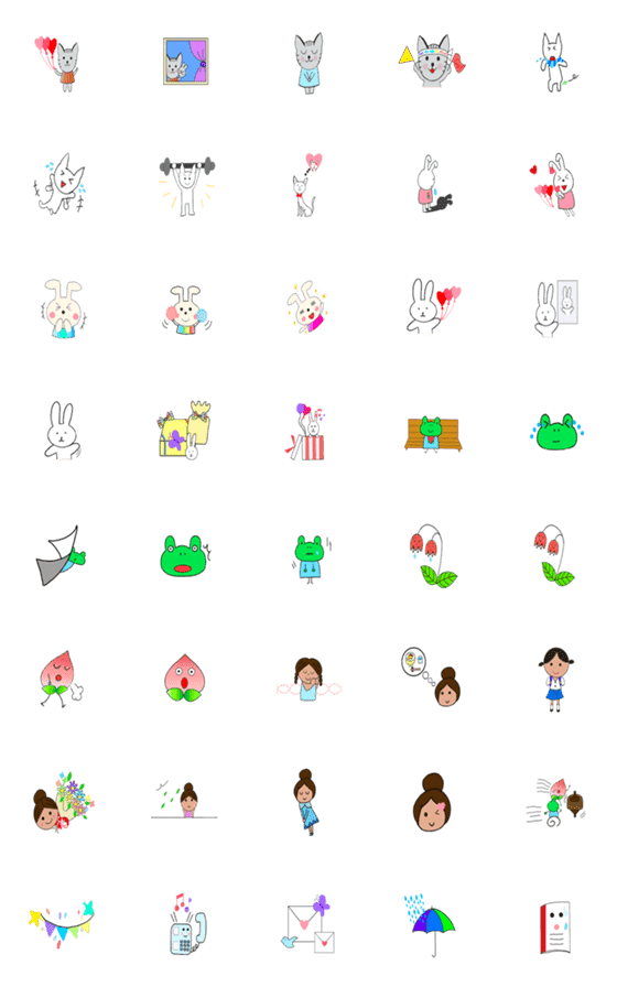 [LINE絵文字]cartoon characters in notebooksの画像一覧