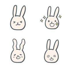 [LINE絵文字] Furry rabbits emoji 1の画像