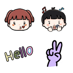 [LINE絵文字] nana and deedee sis and broの画像