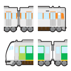 [LINE絵文字] つなげて 遊べる 電車 絵文字 13の画像