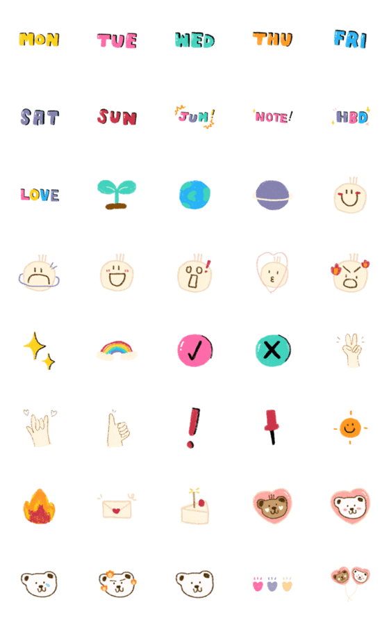 [LINE絵文字]my emojiiiの画像一覧