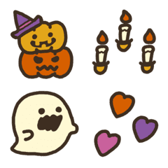 [LINE絵文字] ハロウィンカラーの絵文字。の画像