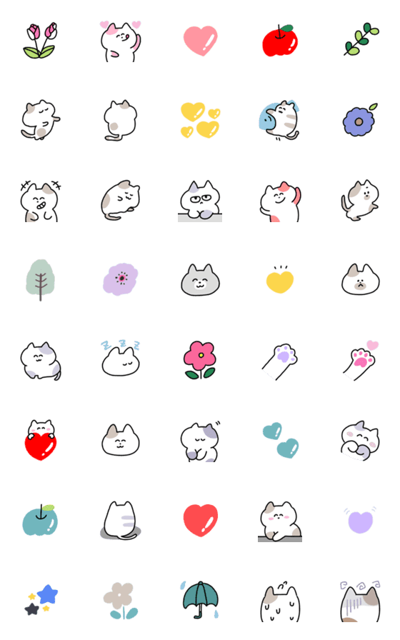 [LINE絵文字]ねこねこ。の画像一覧