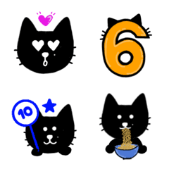 [LINE絵文字] Minmin Lucky Black Catの画像