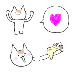 [LINE絵文字] つながる！日常で使える猫の絵文字の画像