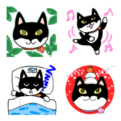 [LINE絵文字] 黒白ソックス猫クリコの画像