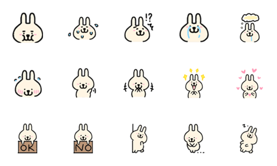 [LINE絵文字]Rabbit Emoji^の画像一覧