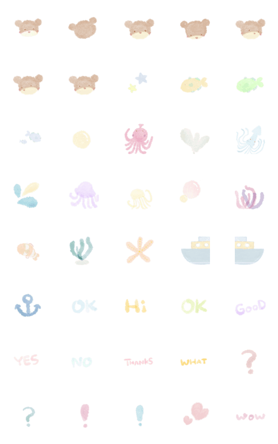 [LINE絵文字]** Kuuton with Sea friends **の画像一覧